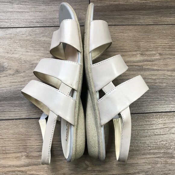 Josef Seibel Fabia Sandals Women's‎ Size 10-10.5 EU 41 Leather Gray, Taupe Flats - Picture 2 of 11